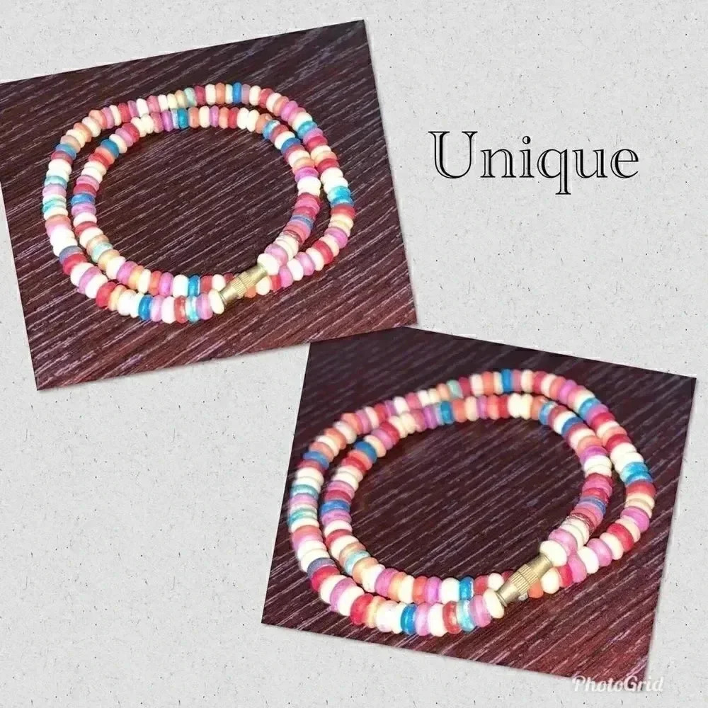 Colorful Beaded Double‑Loop Bracelet Or Necklace